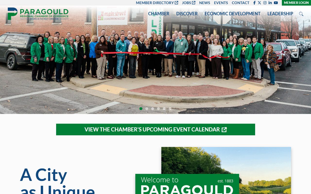 City of Paragould official website showing city services and local government information