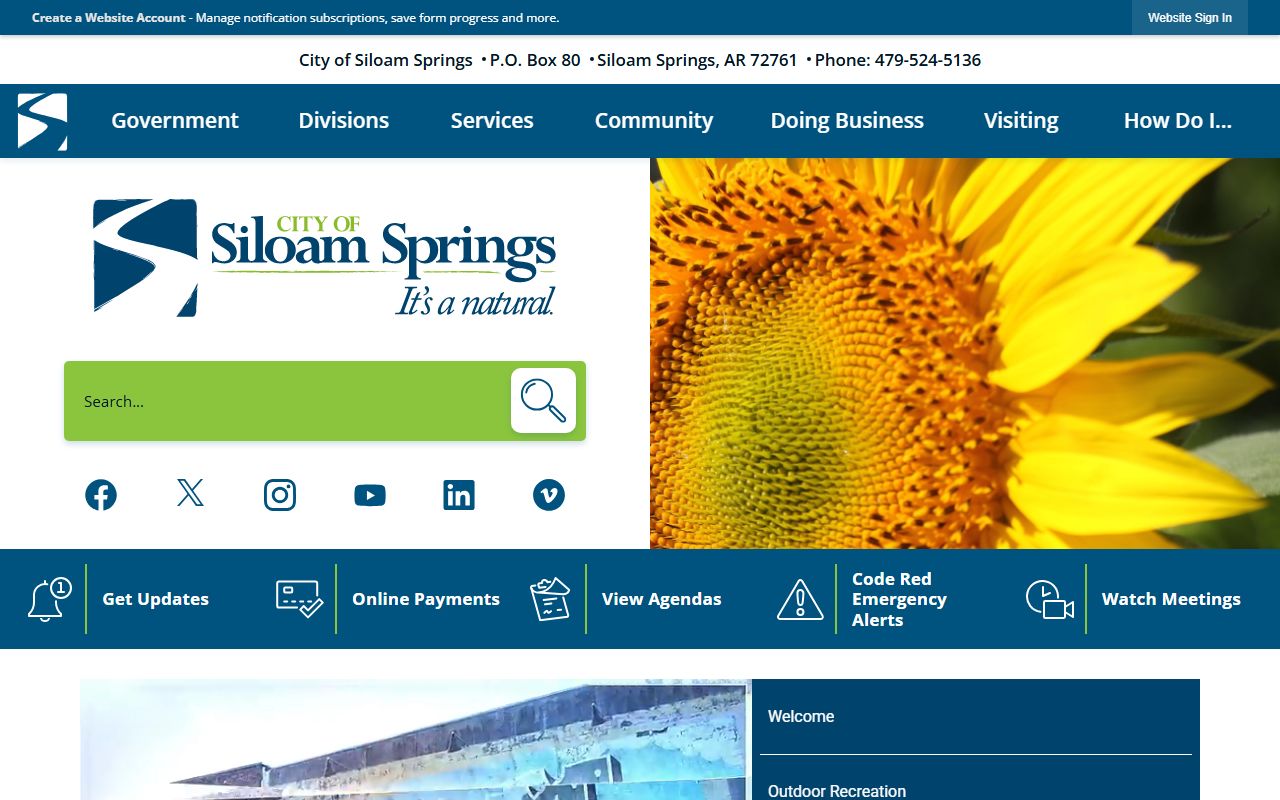 City of Siloam Springs Official Website