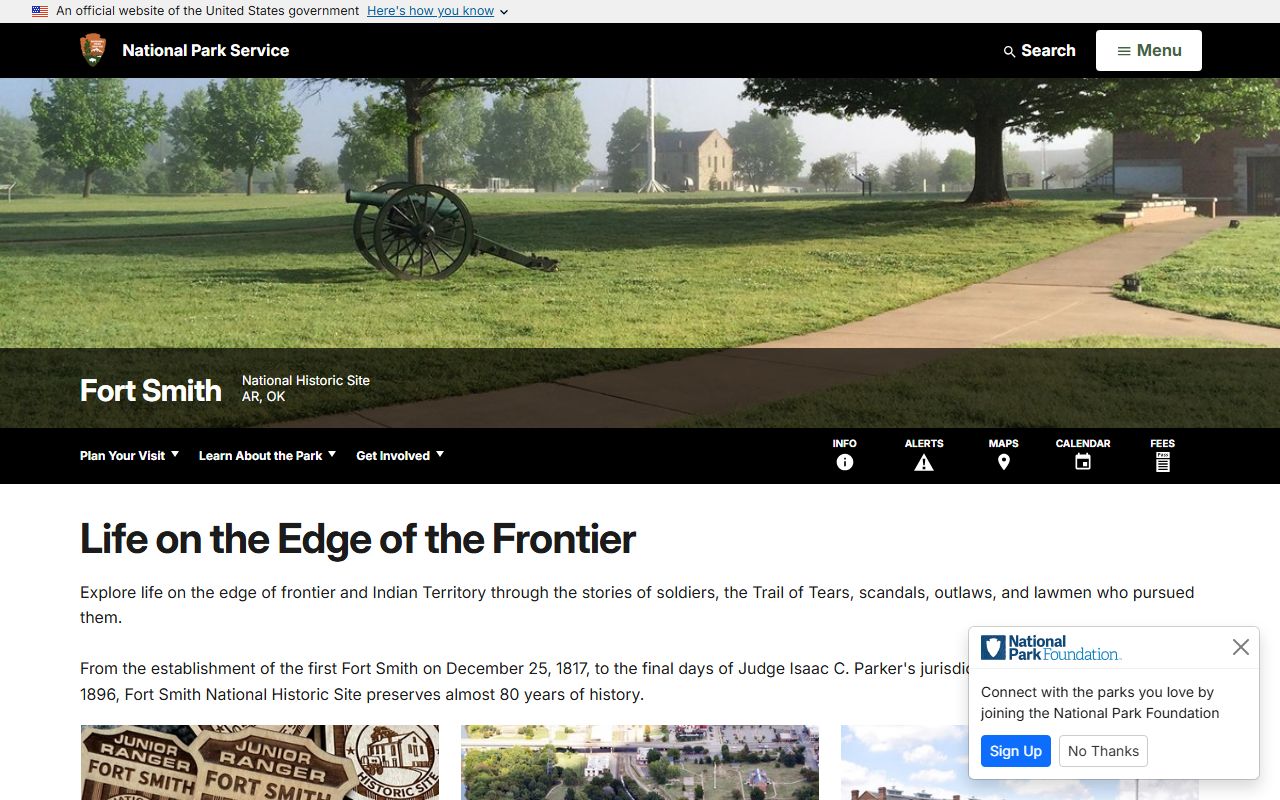 Fort Smith National Historic Site in Sebastian County, Arkansas