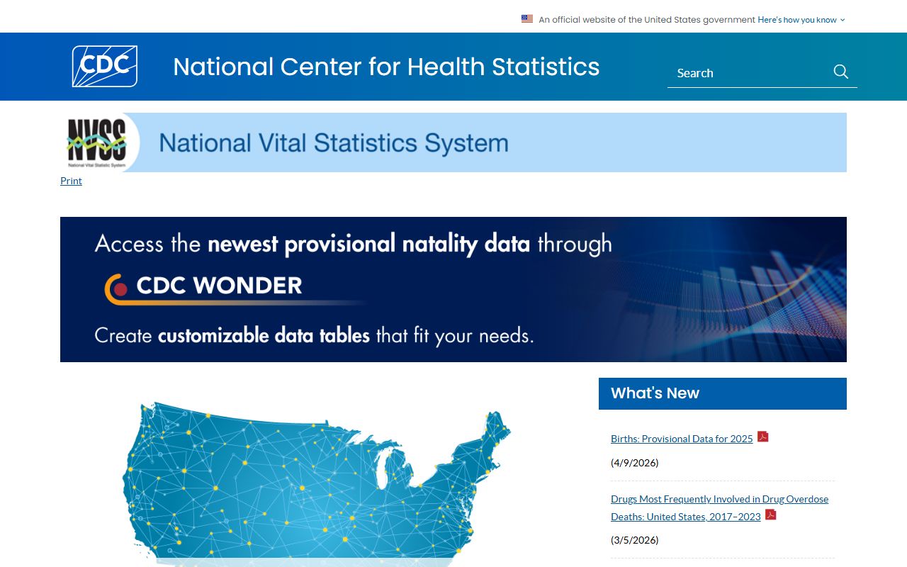 CDC National Vital Statistics System collects and compiles Arkansas marriage record data